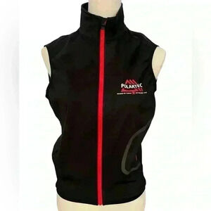 Polartec Women’s Cycling Biking Jersey Vest Black Red Size Medium Full Zip